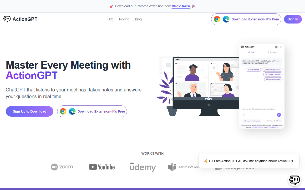 ActionGPT screenshot