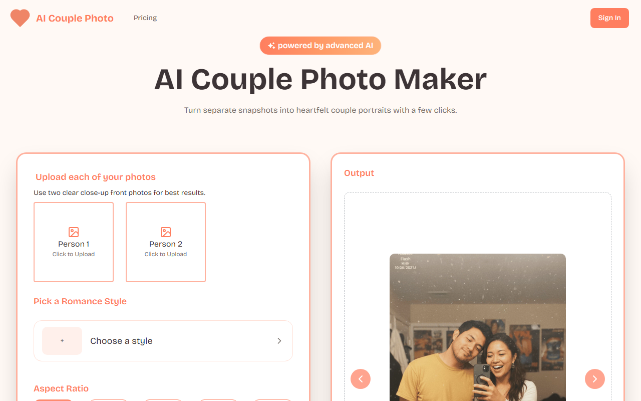 AI Couple Photo screenshot