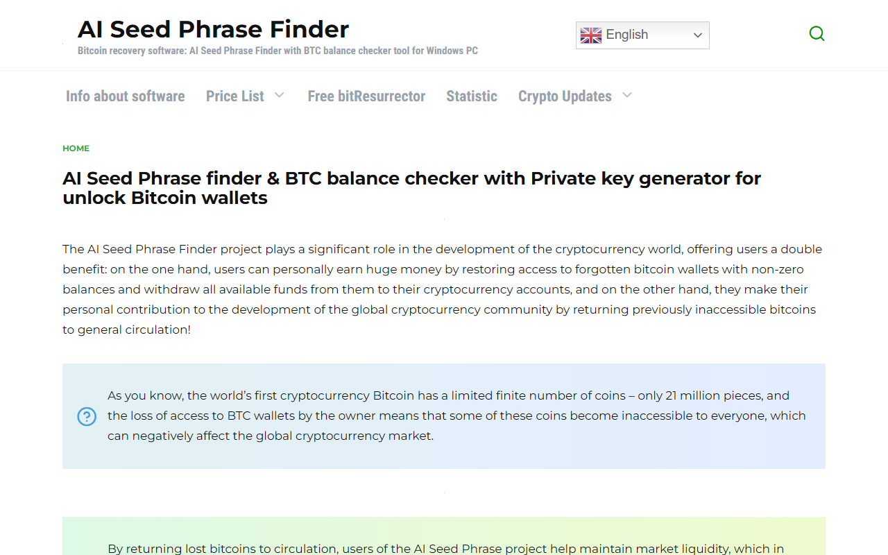 AI Seedfinder screenshot