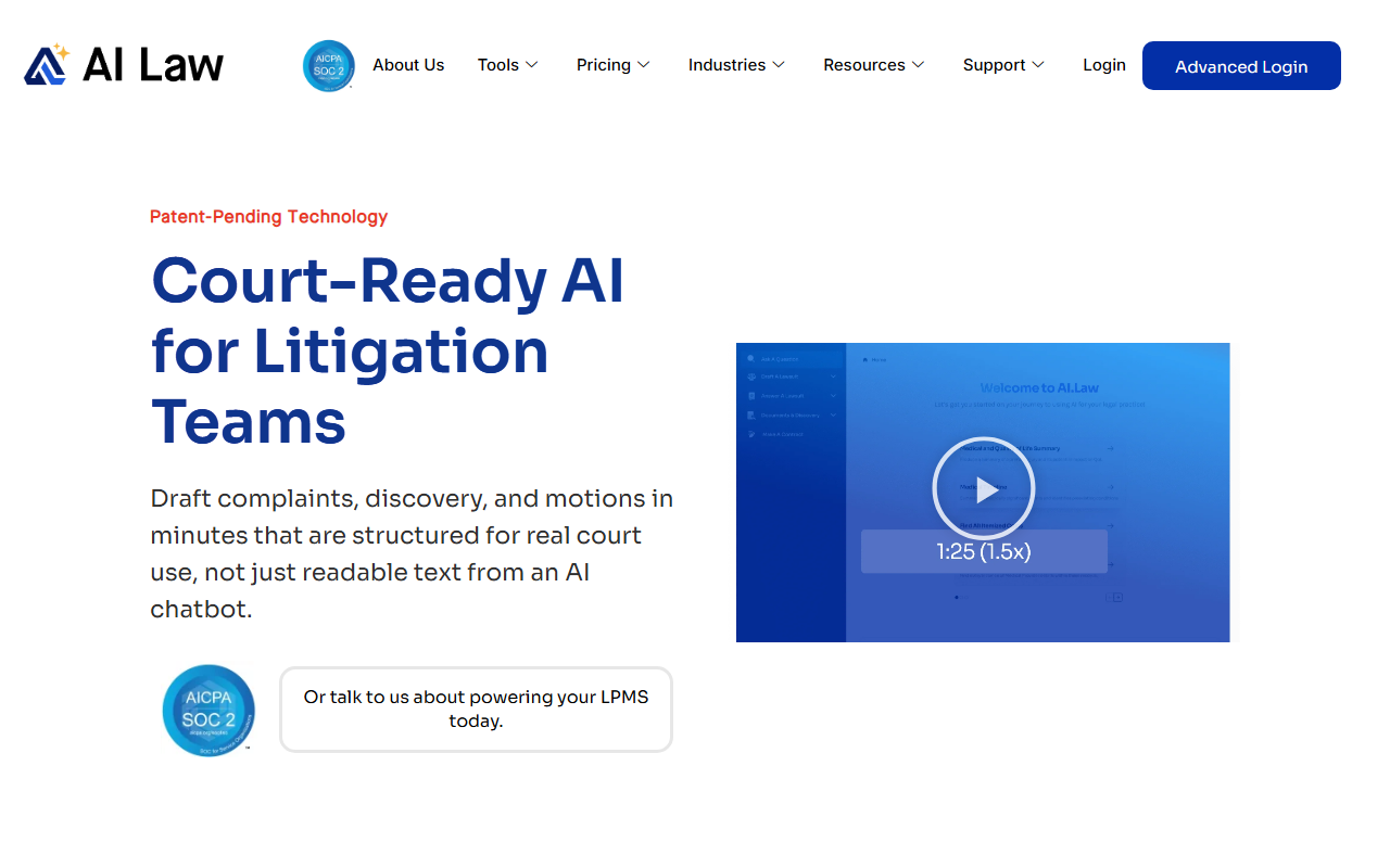 ai.law screenshot