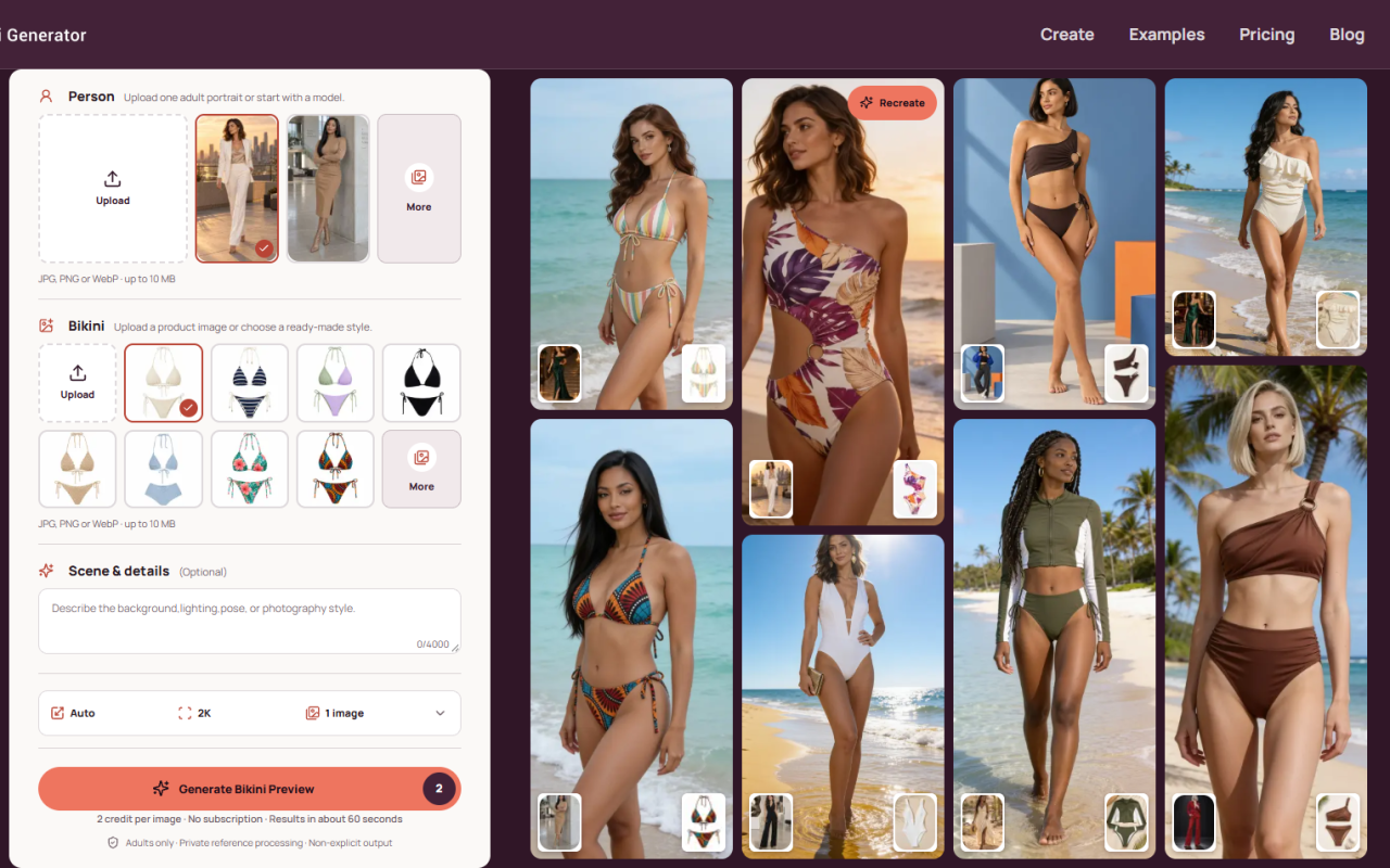AI Bikini Generator screenshot