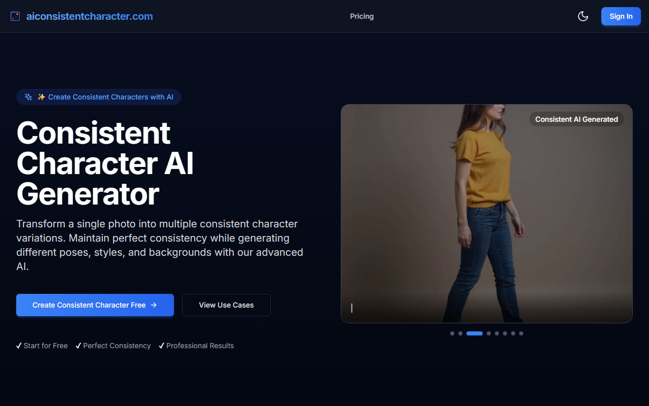 AIConsistentCharacter screenshot
