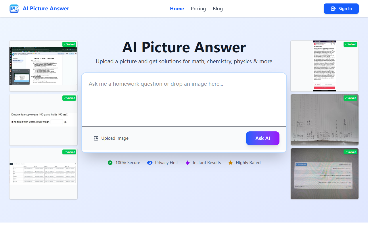 AI Picture Answer screenshot