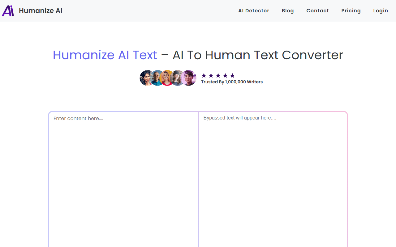 AIToHumanText screenshot