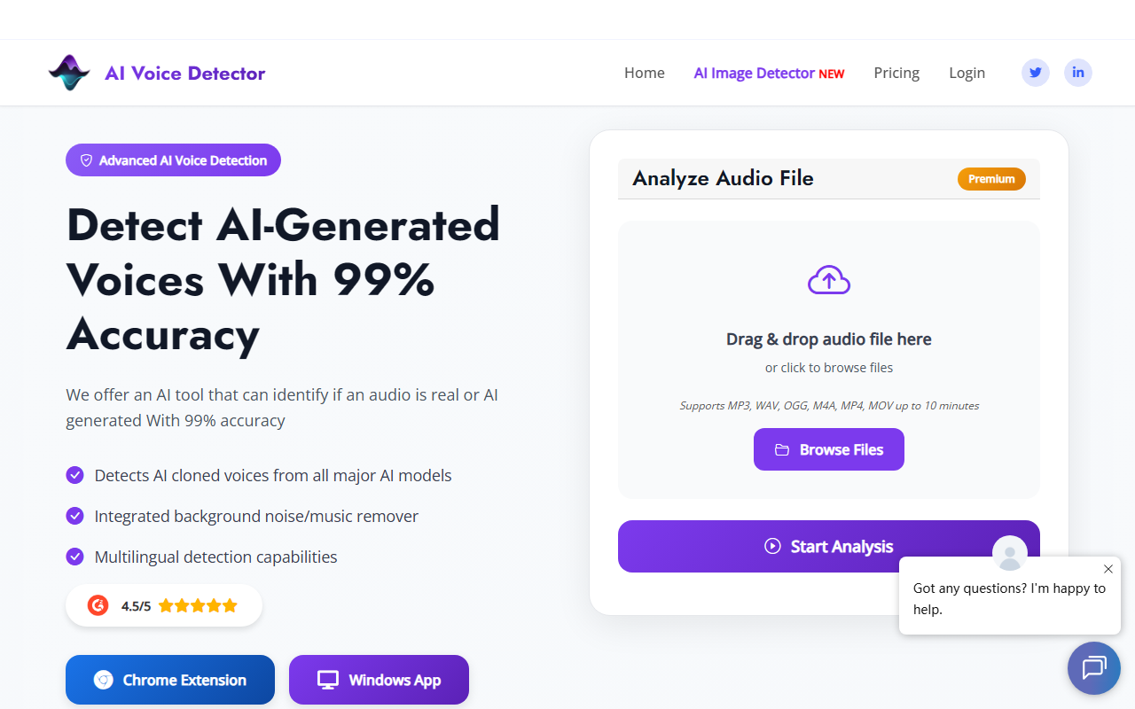 AI Voice Detector screenshot