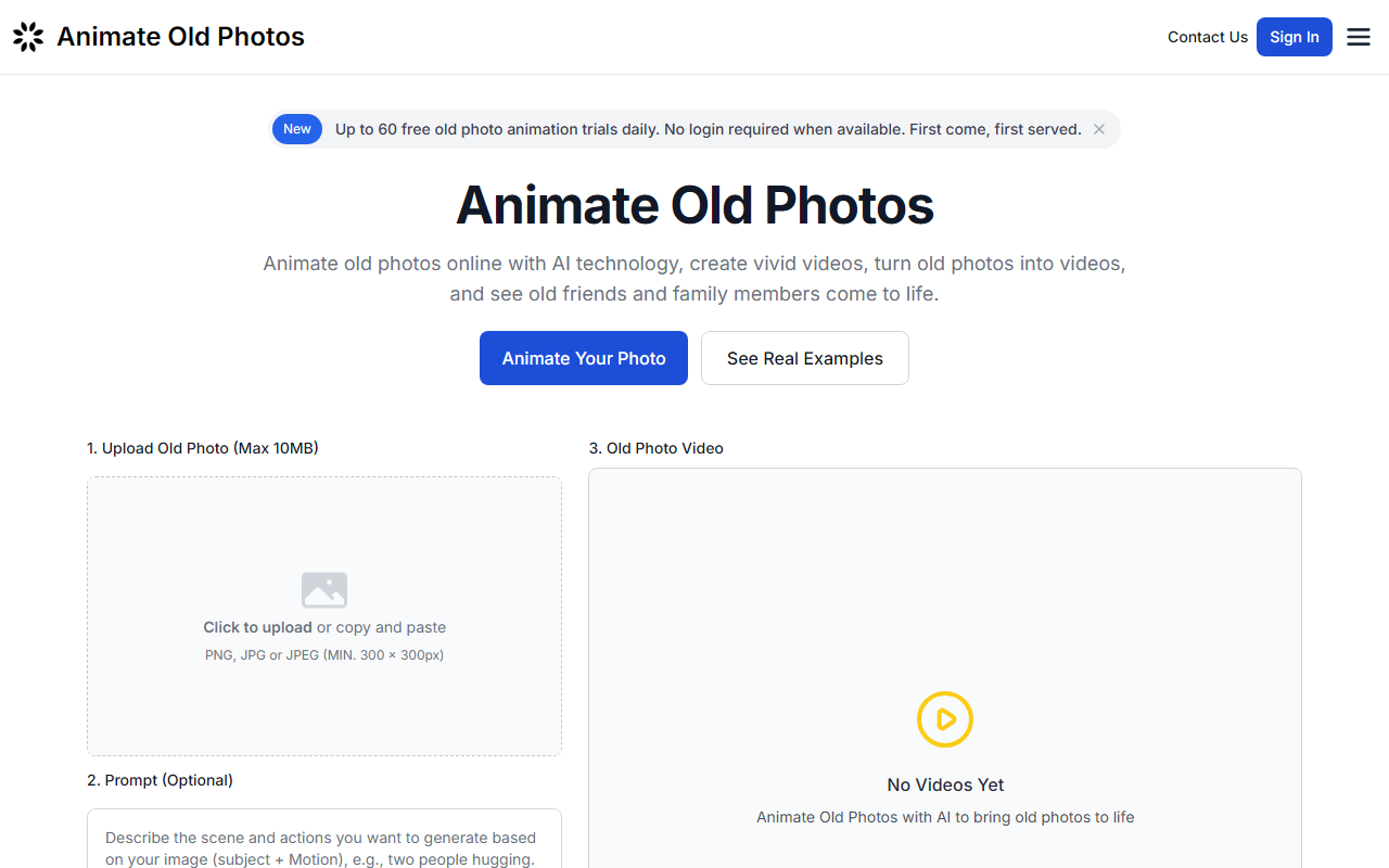 Animate Old Photos screenshot