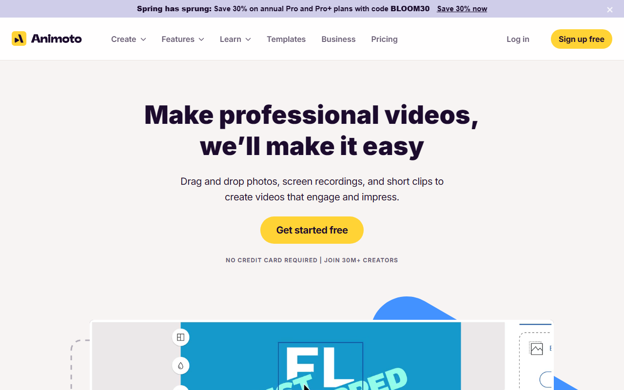 Animoto screenshot