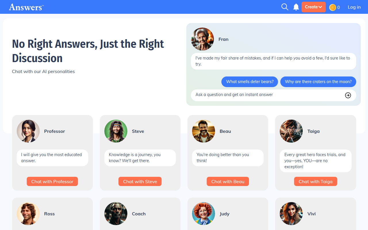 Answers screenshot