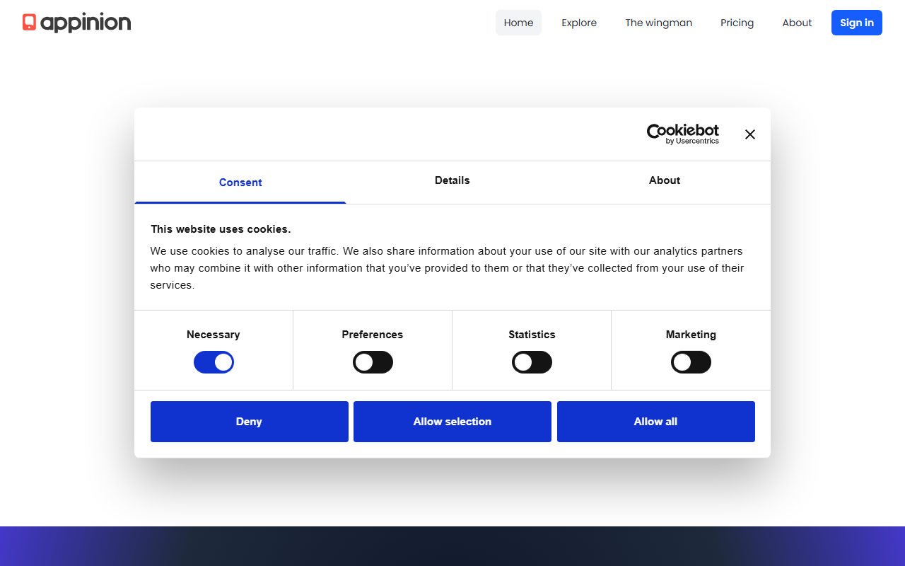 Appinion screenshot