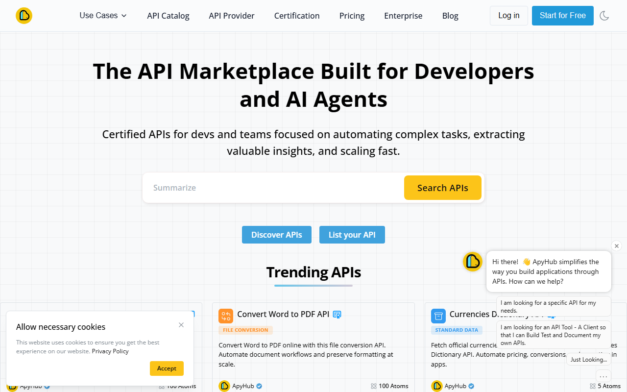 ApyHub screenshot