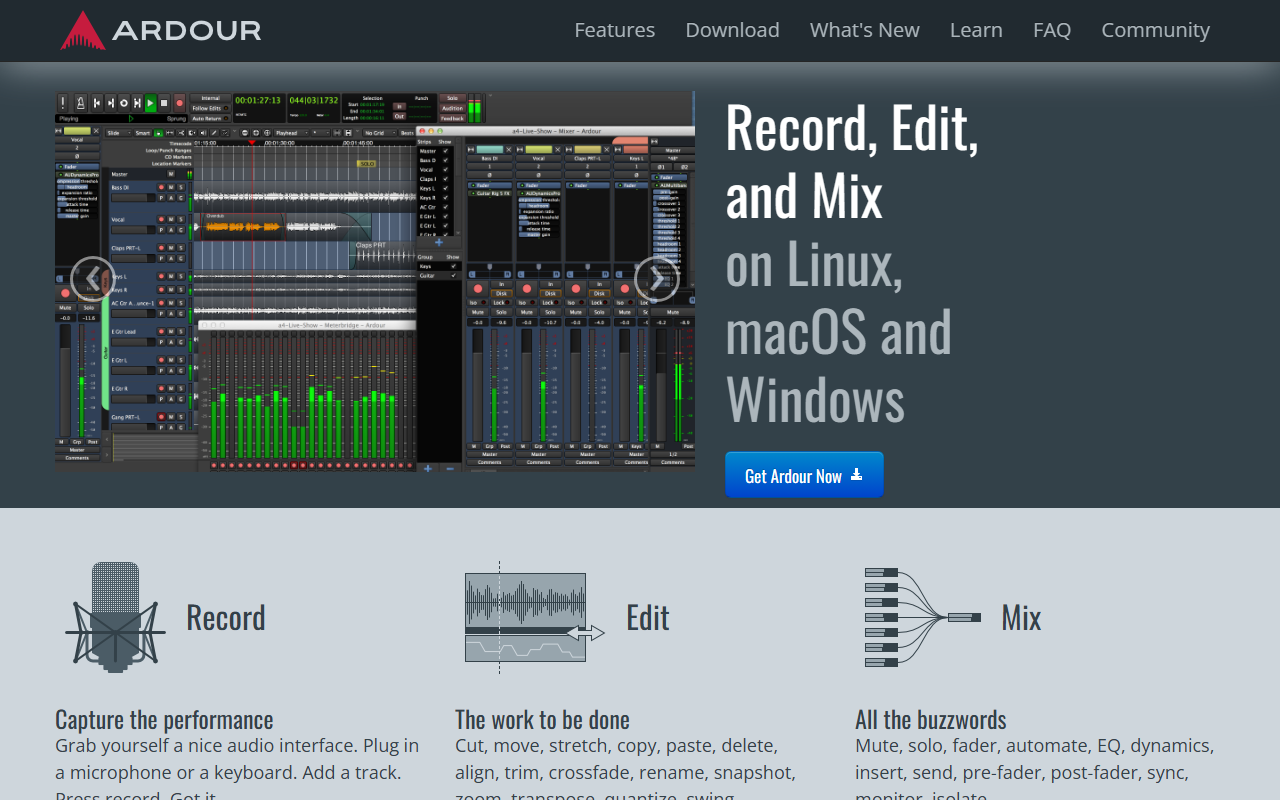 Ardour screenshot