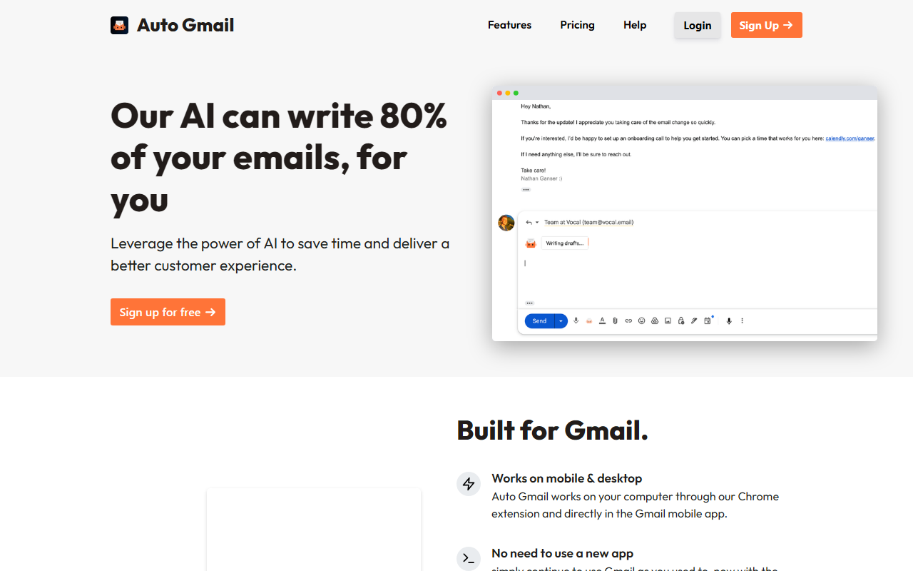 Auto Gmail screenshot