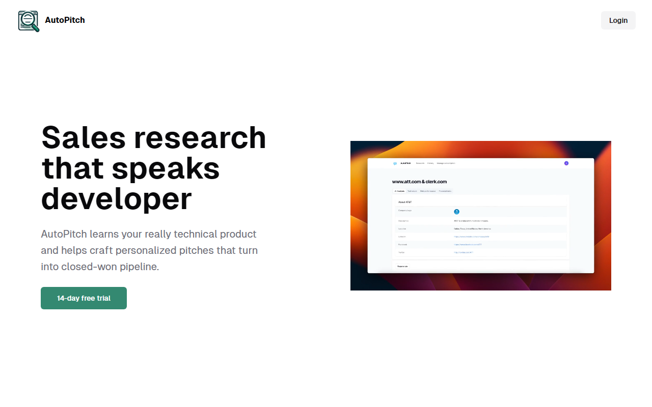 AutoPitch screenshot