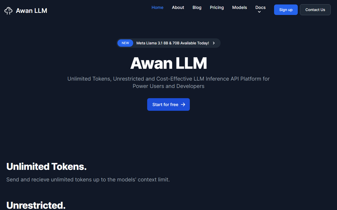 AwanLLM screenshot