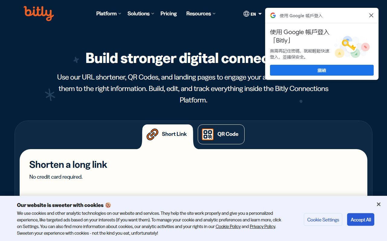 Bitly screenshot