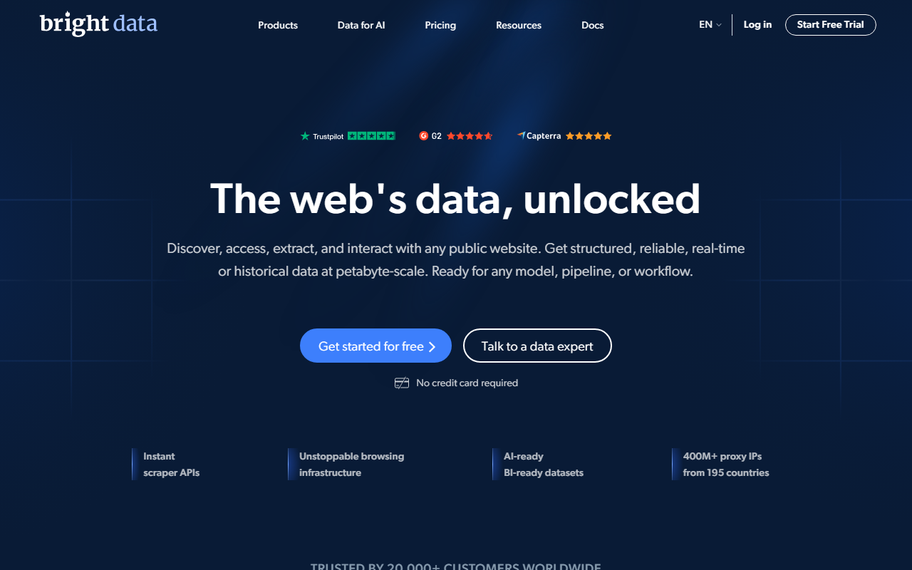 Bright Data screenshot