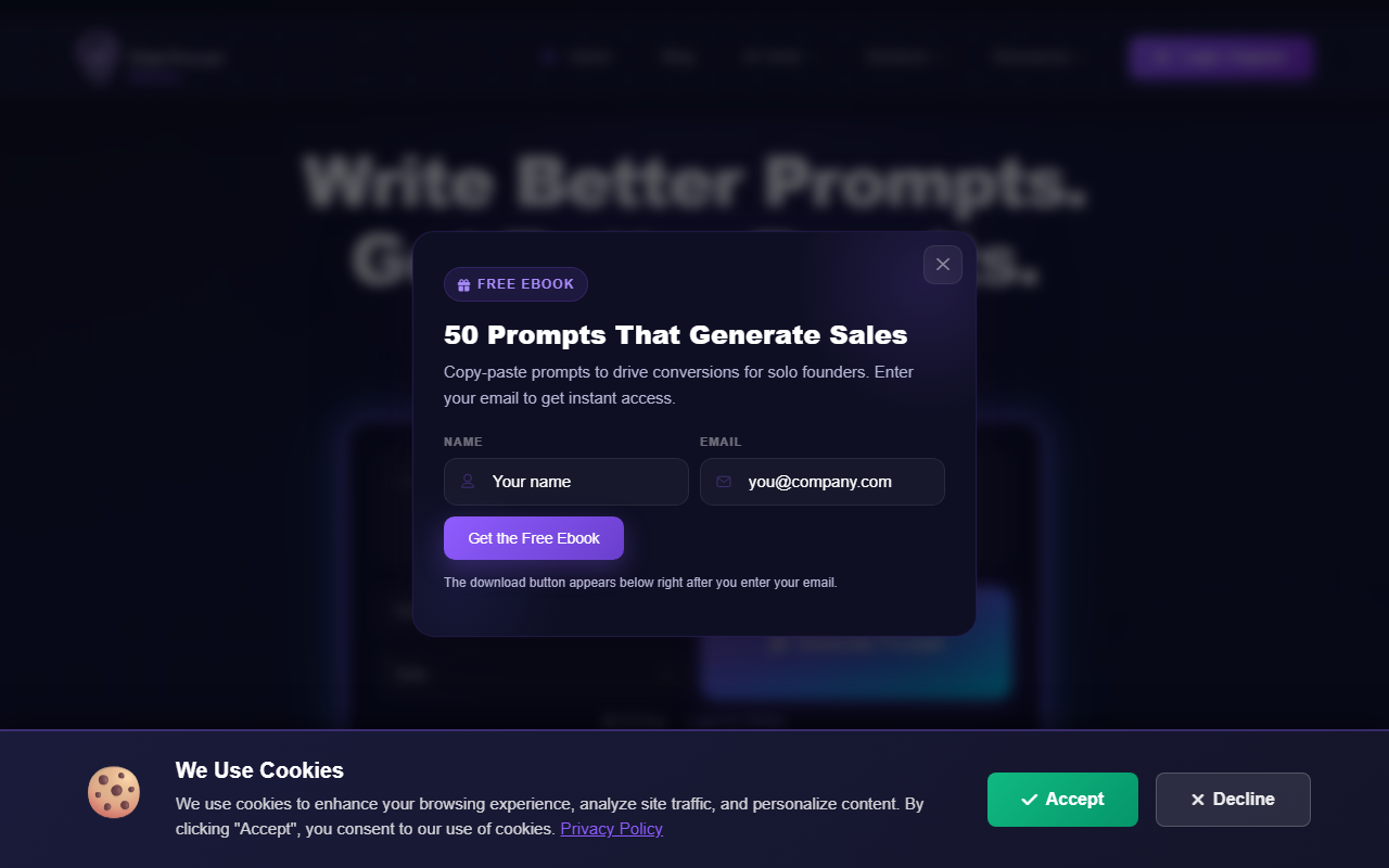 ChatPromptGenius screenshot