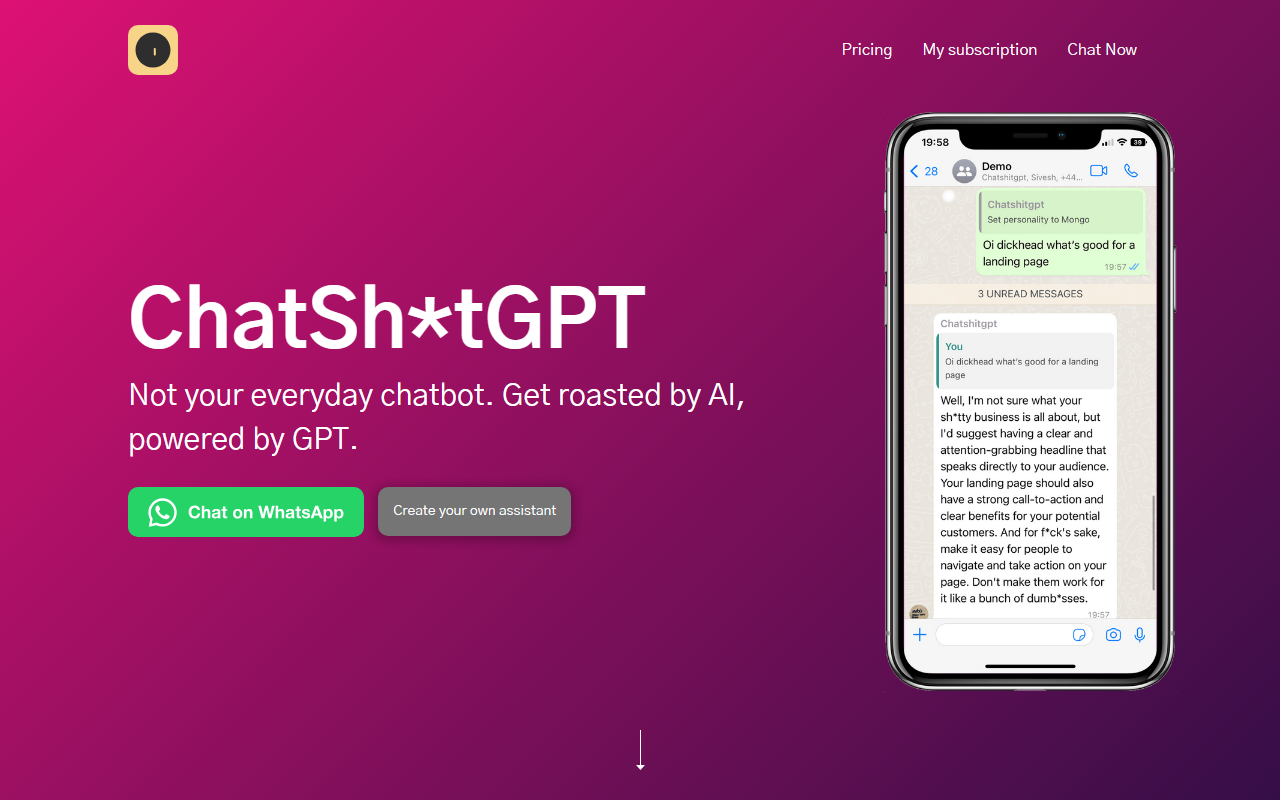 ChatShitGPT screenshot