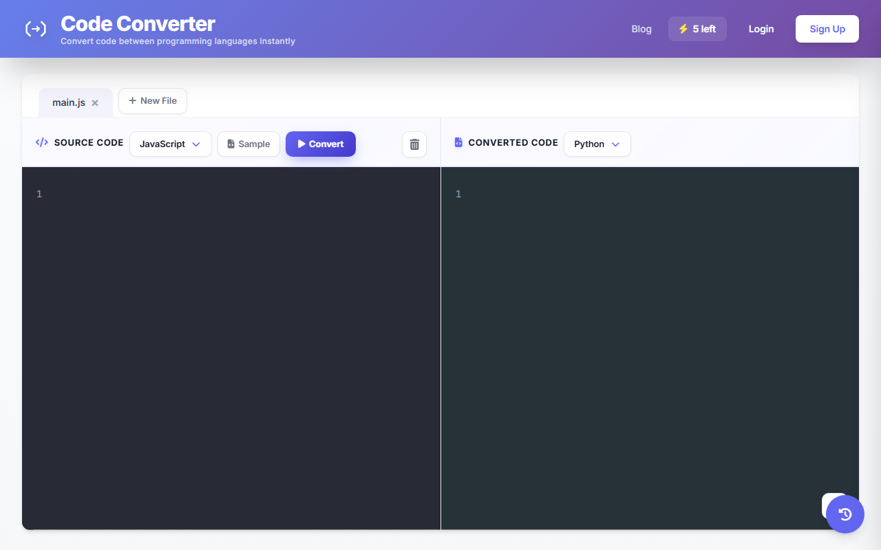 Code Converter screenshot