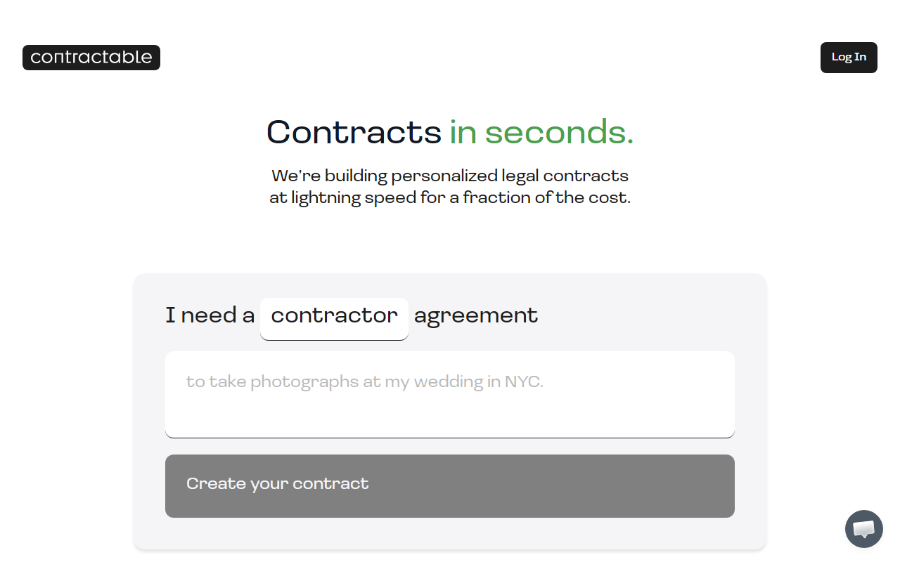 Contractable screenshot