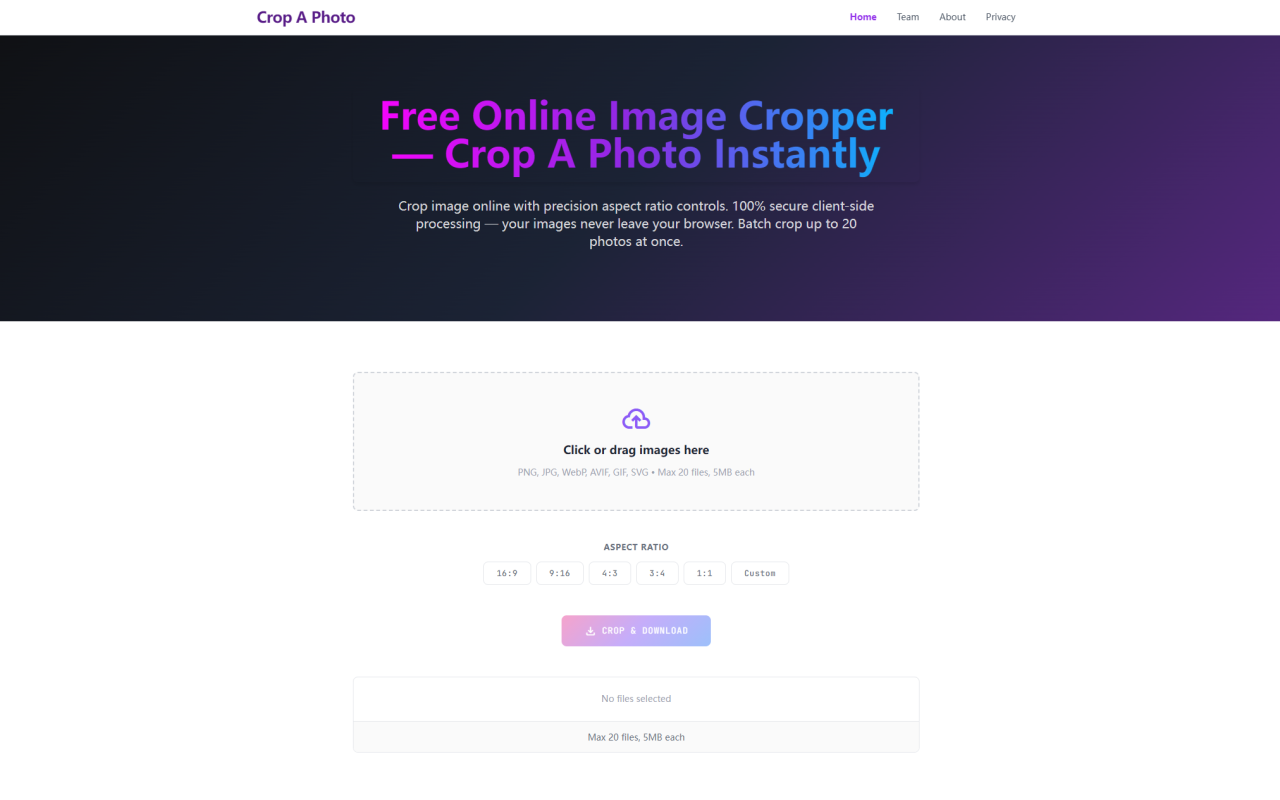 Crop A Photo screenshot