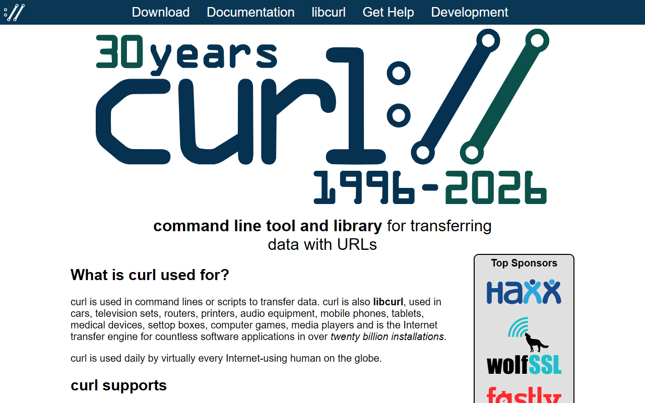 curl screenshot
