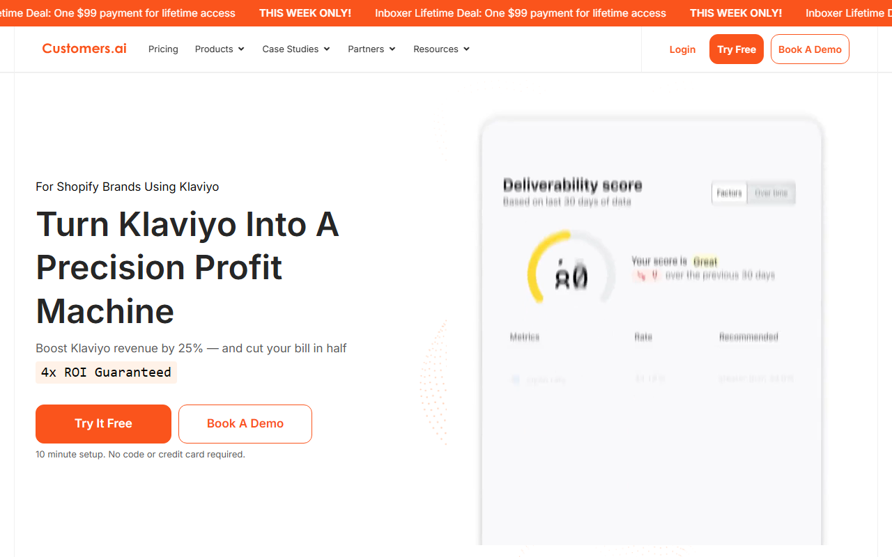 Customers.ai screenshot