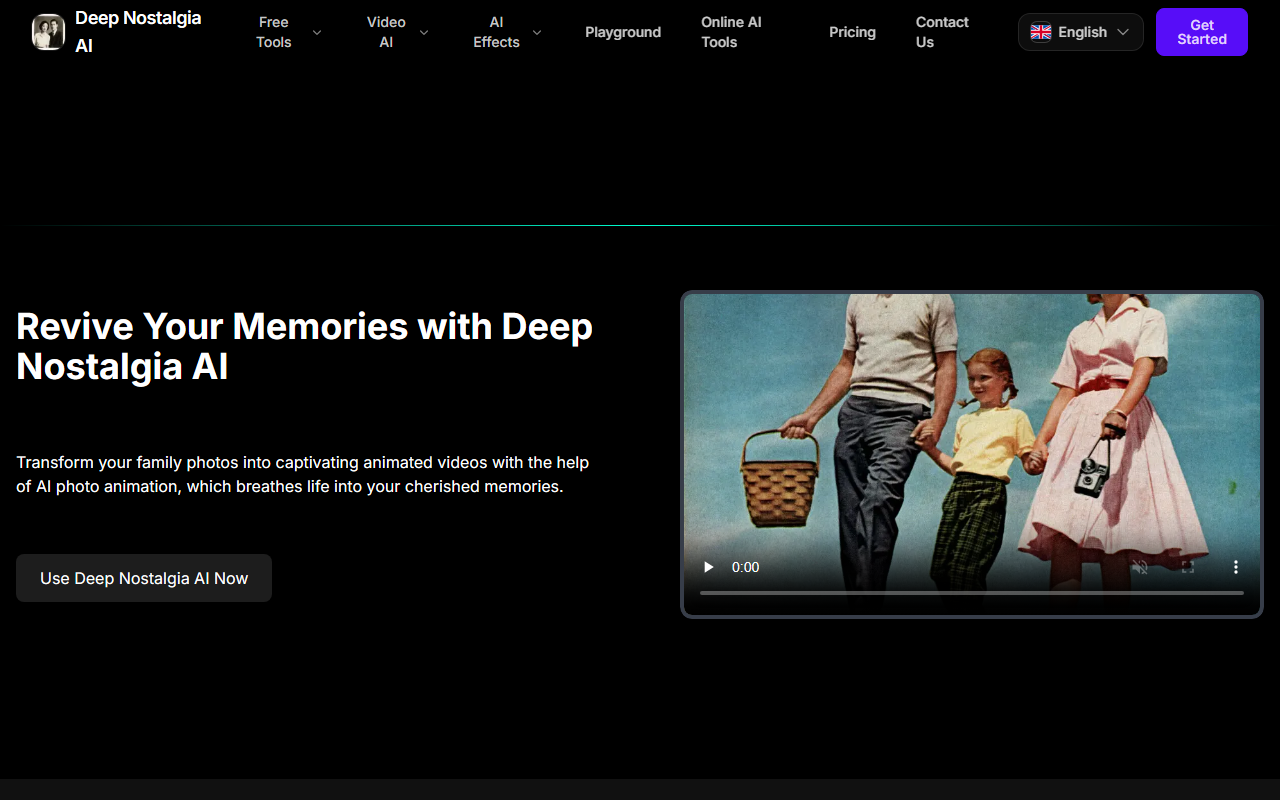Deep Nostalgia AI screenshot