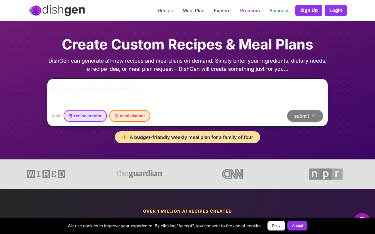 DishGen screenshot