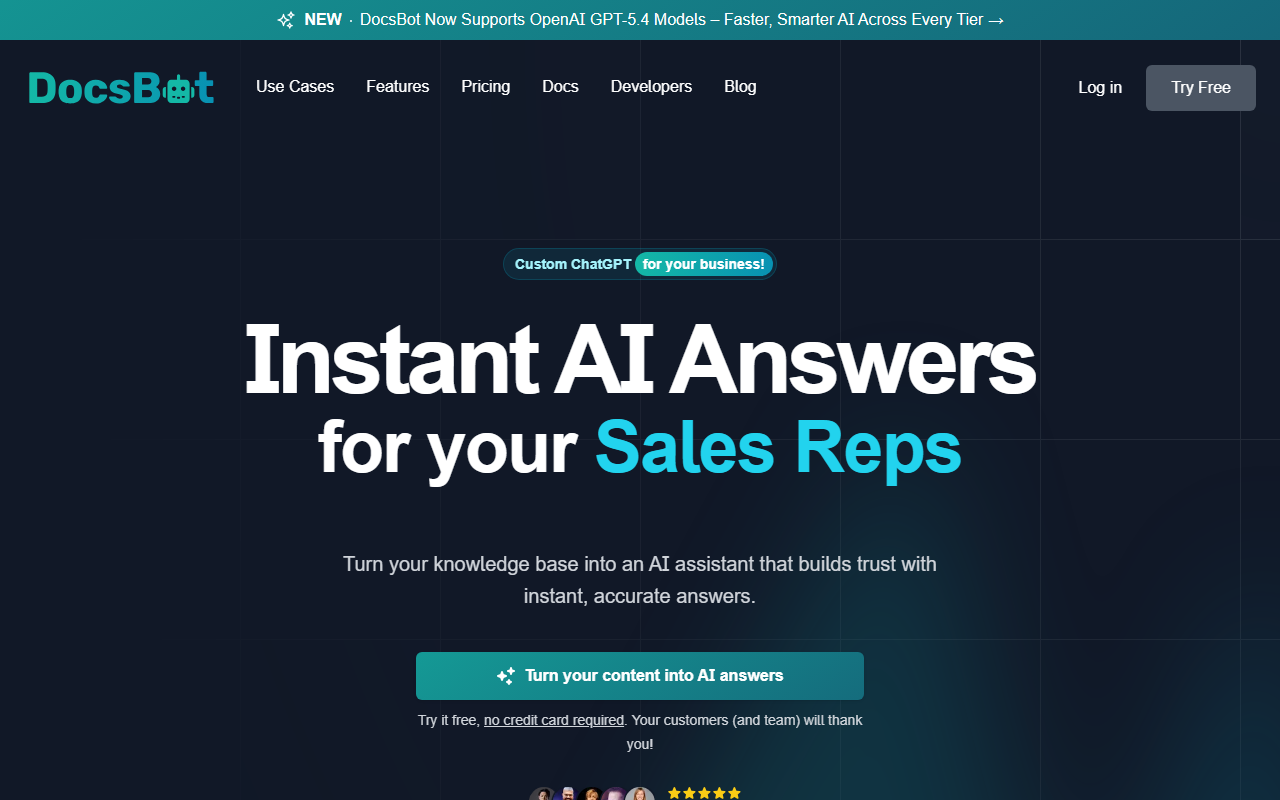 DocsBot AI screenshot