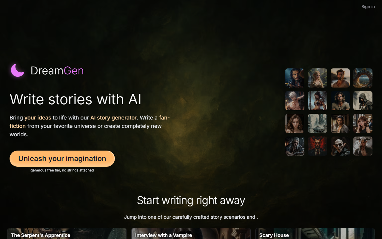DreamGen screenshot