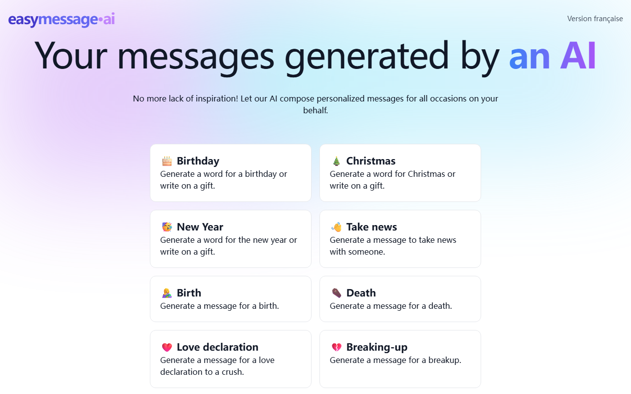 easyMessage.ai screenshot