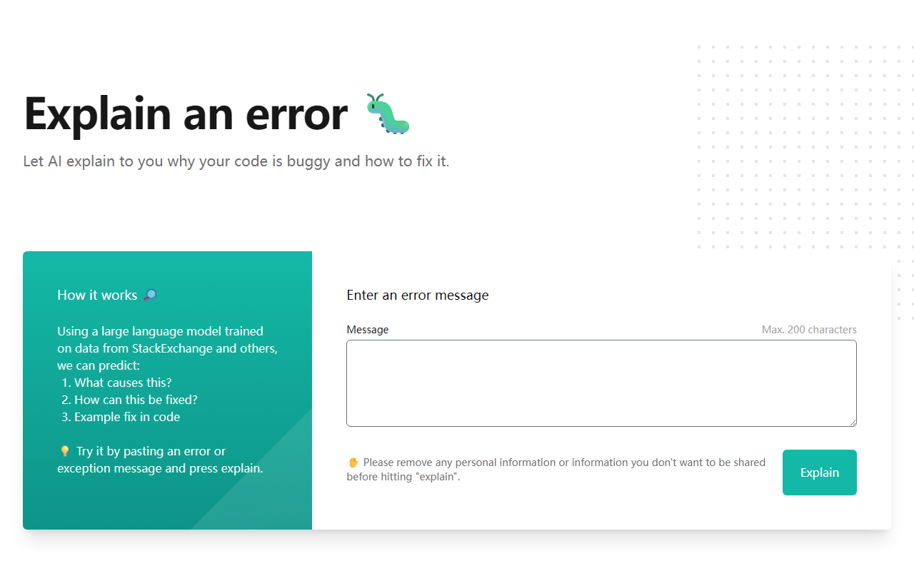 Whybug screenshot