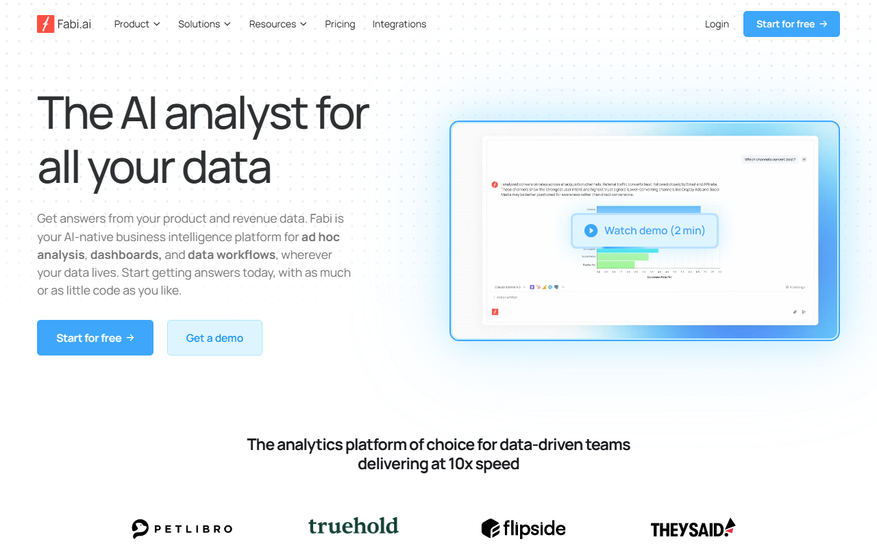 Fabi.ai screenshot