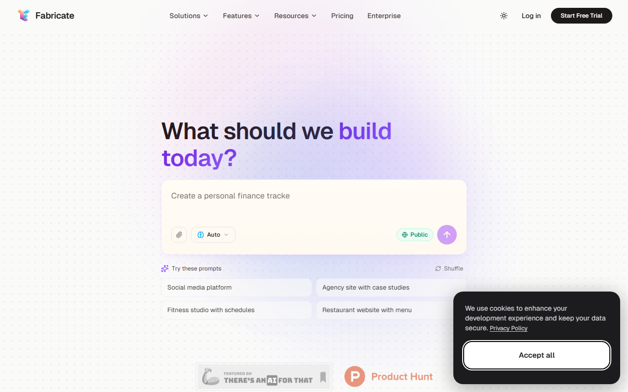 Fabricate screenshot
