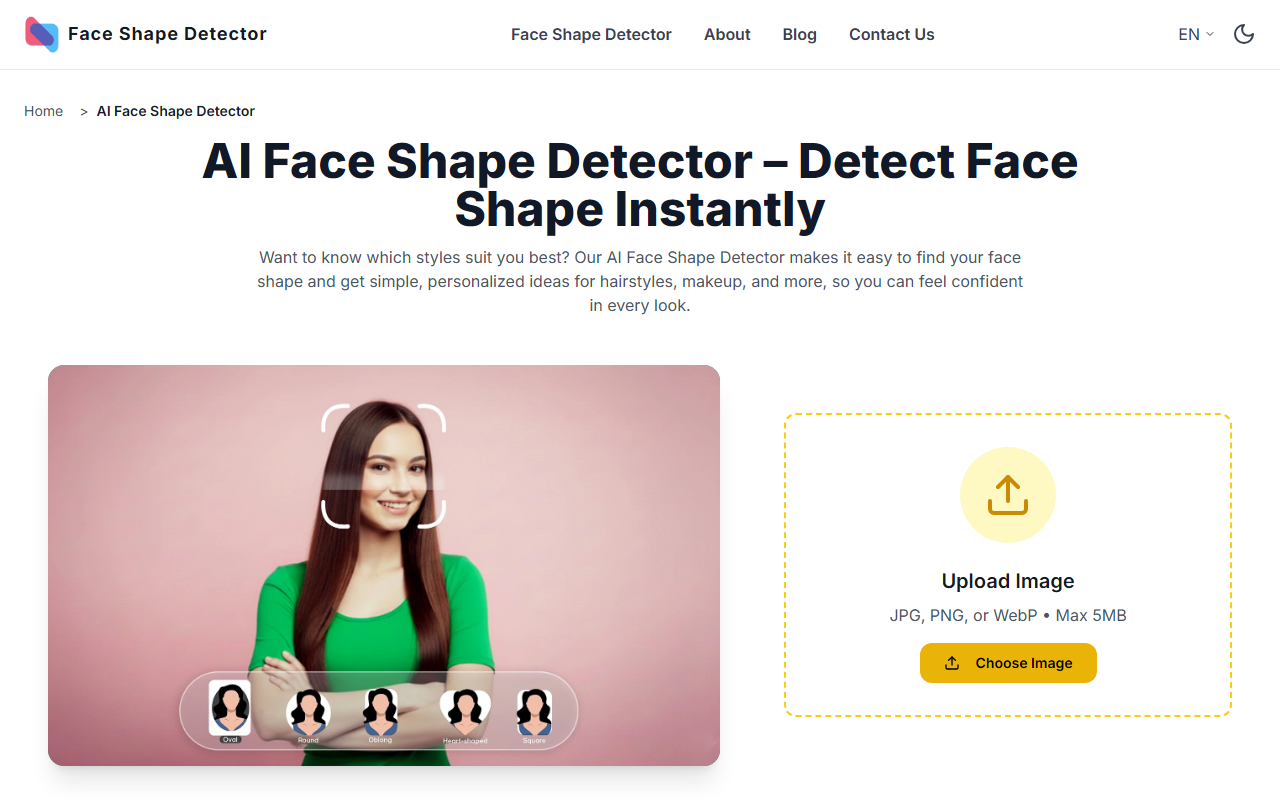 FaceShapeDetector.ai screenshot