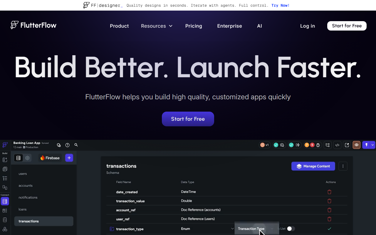 FlutterFlow screenshot