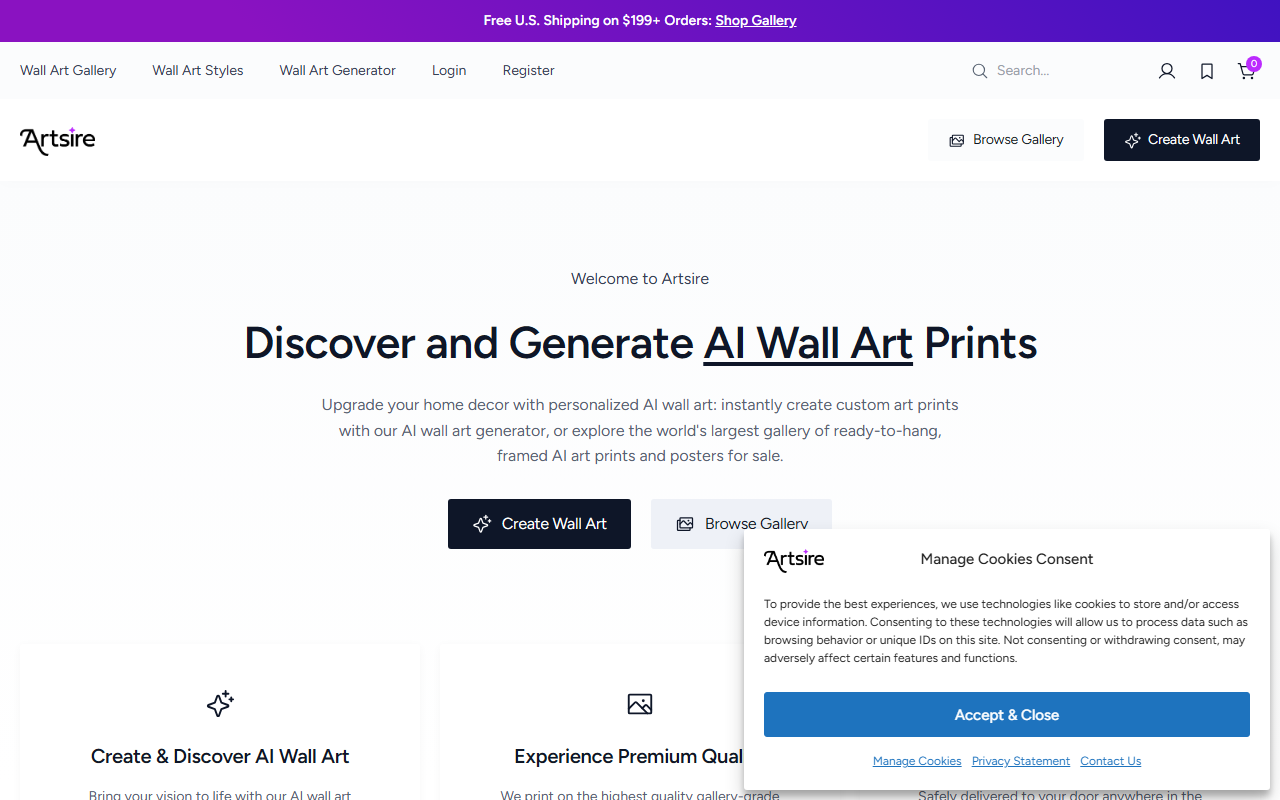 Artsire screenshot