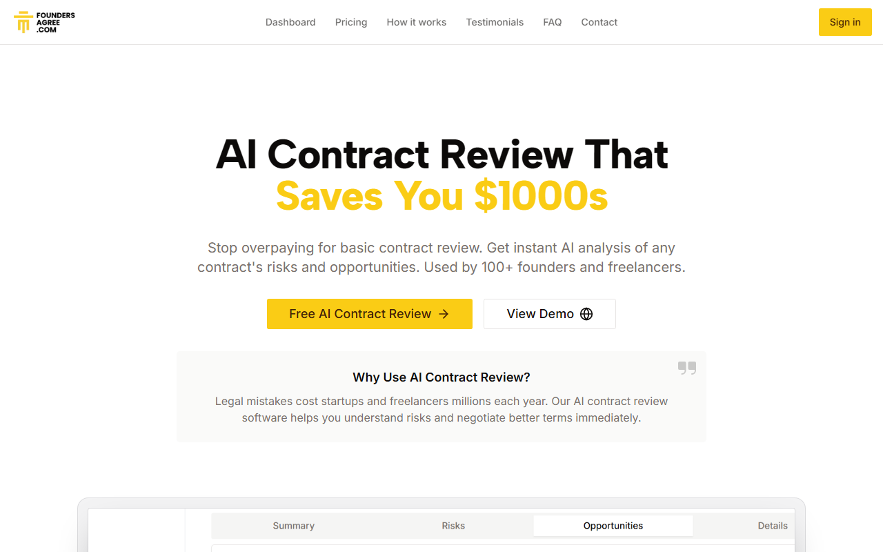 FoundersAgree screenshot