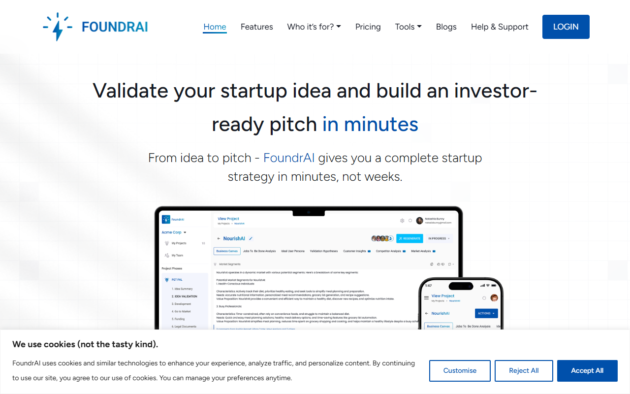 FoundrAI screenshot