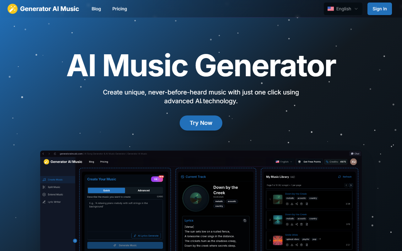GeneratorAIMusic screenshot