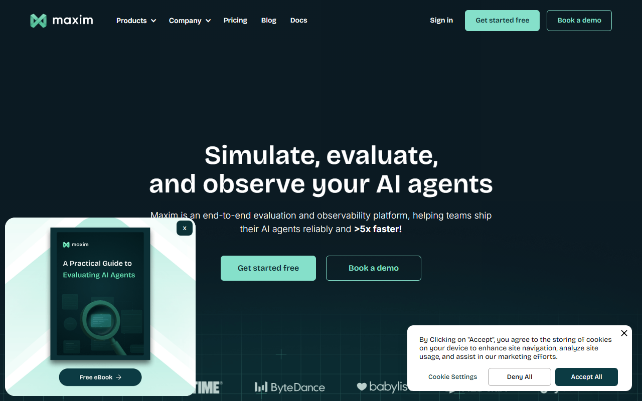 Maxim AI screenshot