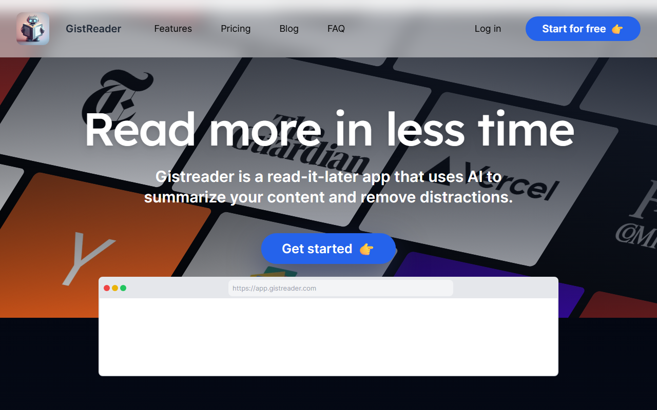 GistReader screenshot