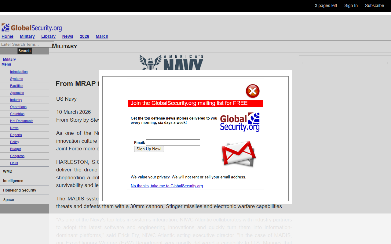 GlobalSecurity.org screenshot
