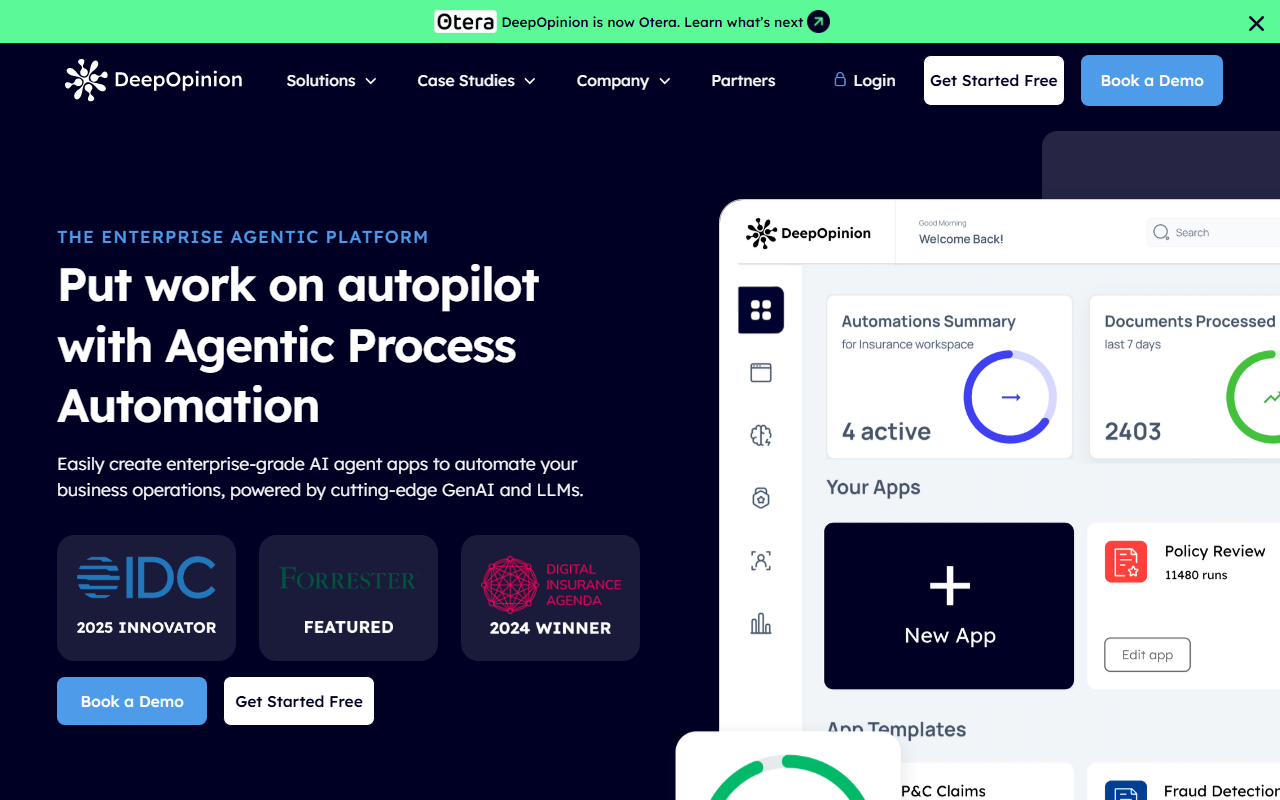 DeepOpinion screenshot