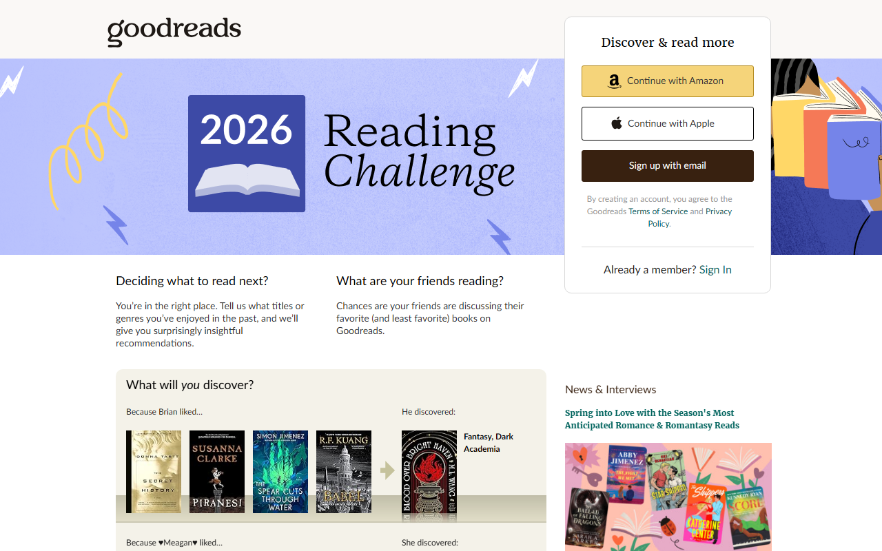 Goodreads screenshot