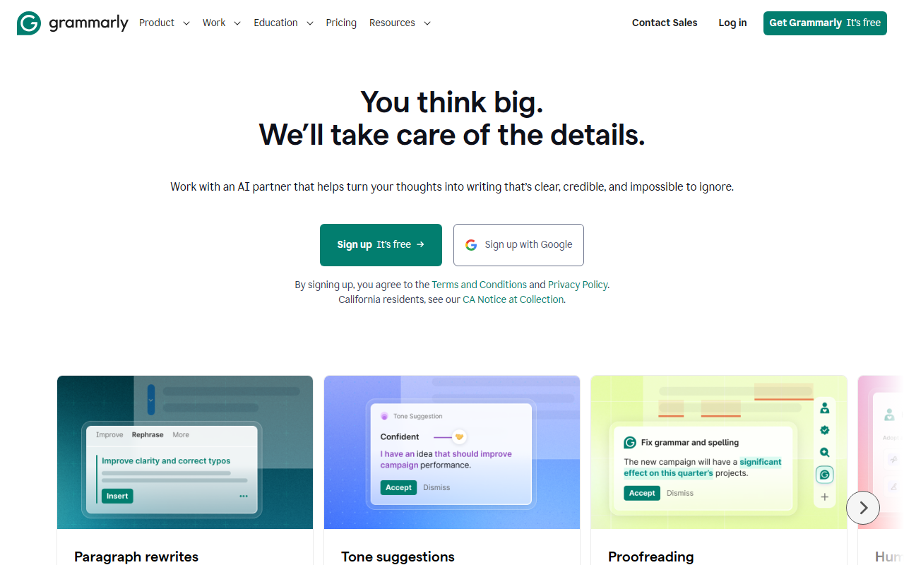 Grammarly screenshot