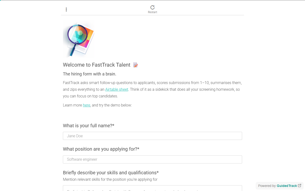 GuidedTrack screenshot