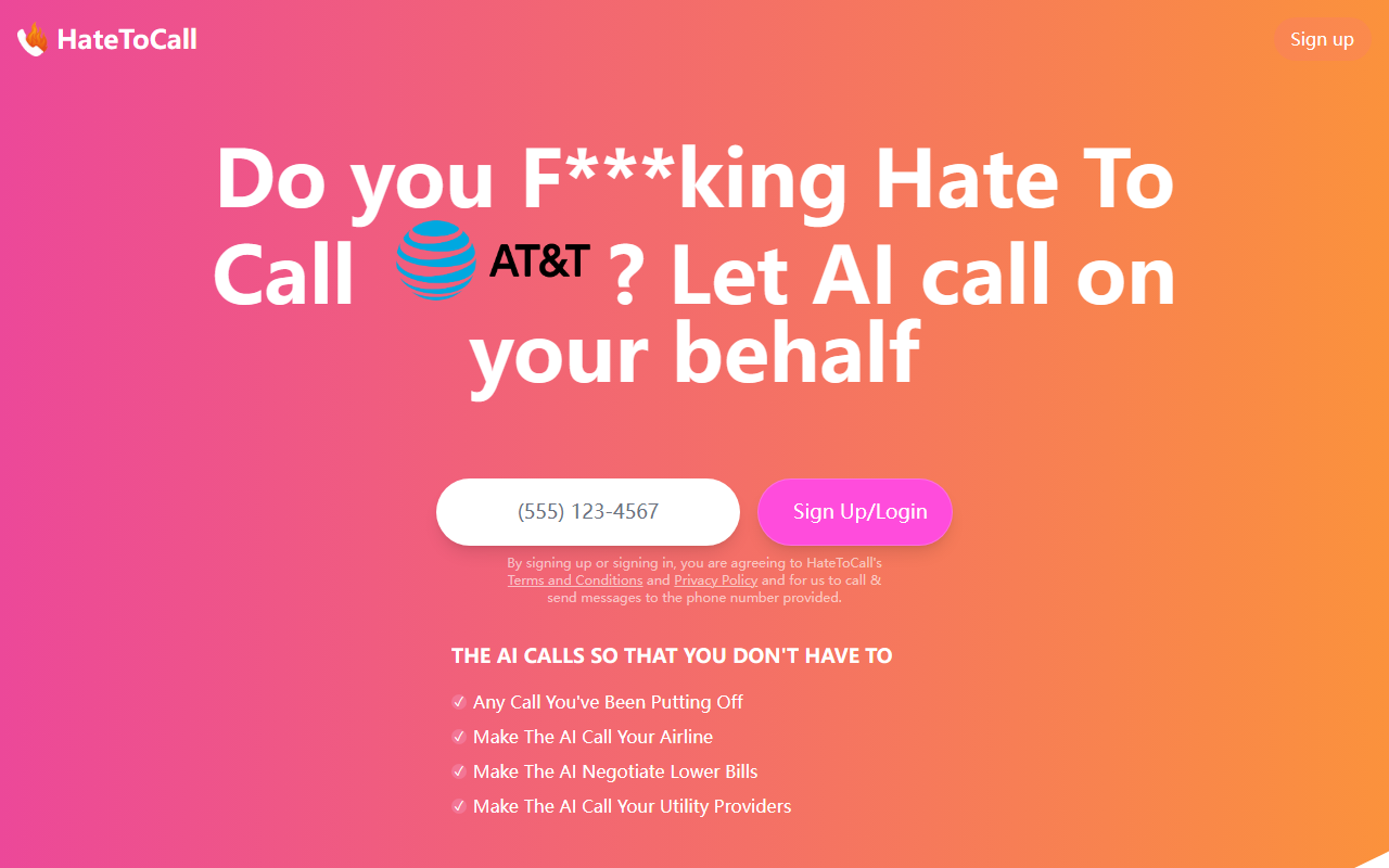 HateToCall screenshot