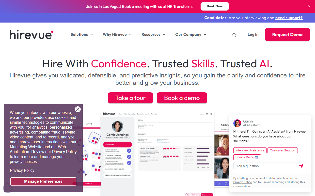 HireVue screenshot
